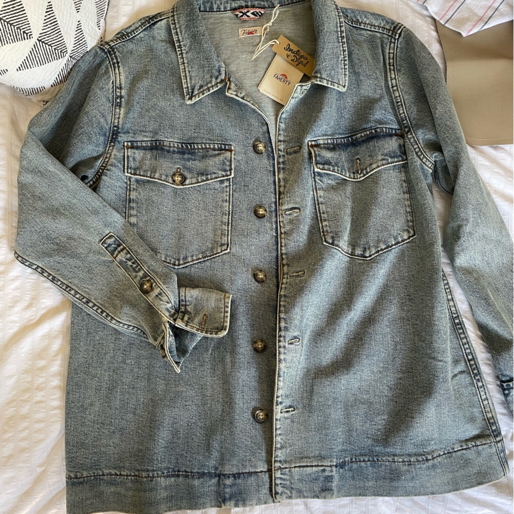 faherty denim chore jacket - unworn